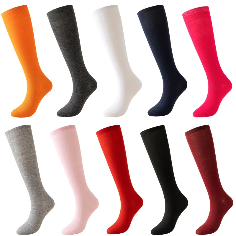 

Носки Four Seasons Calf Socks для женщин, гольфы и носки до колена, носки для танцев и косплея, японские однотонные носки JK