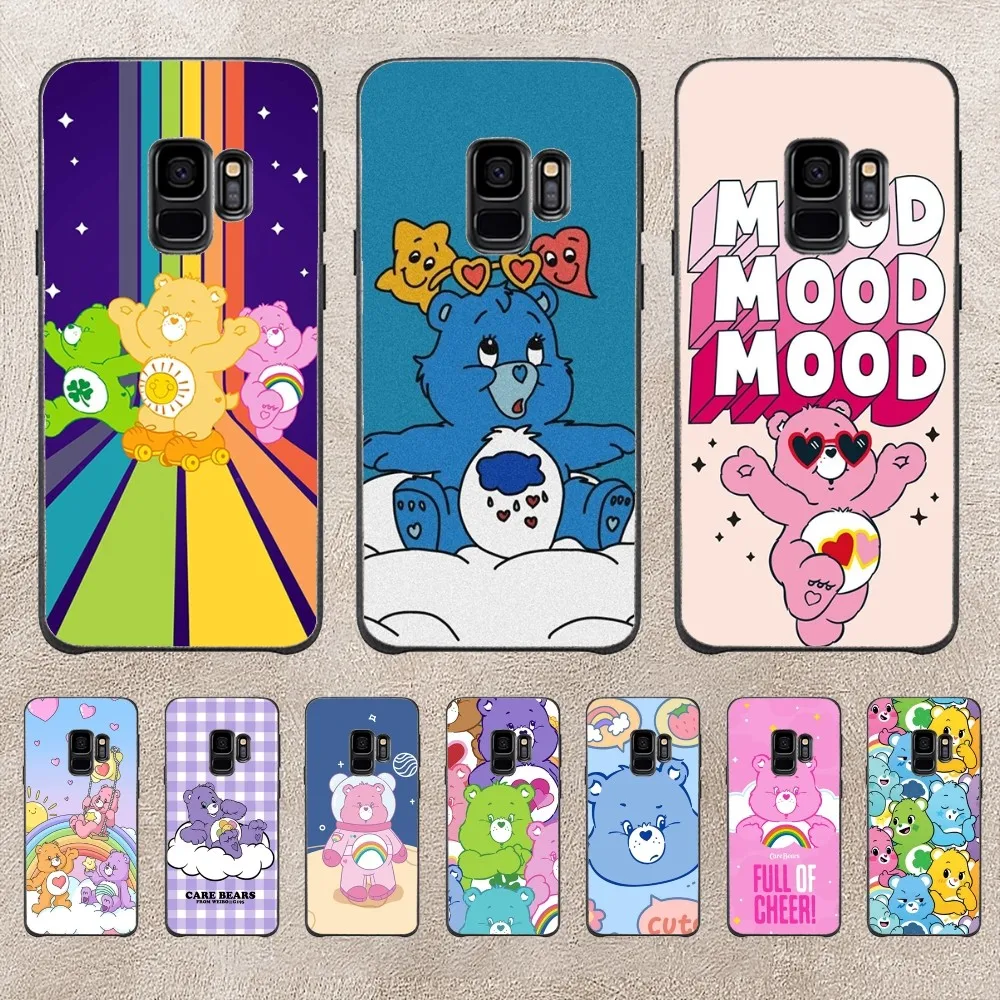 C-Care Bears Phone Case For Samsung Galaxy A52 A12 A51 S21 Edge S22ULTRA S23 S20LITE Plus Ultra Black Cover