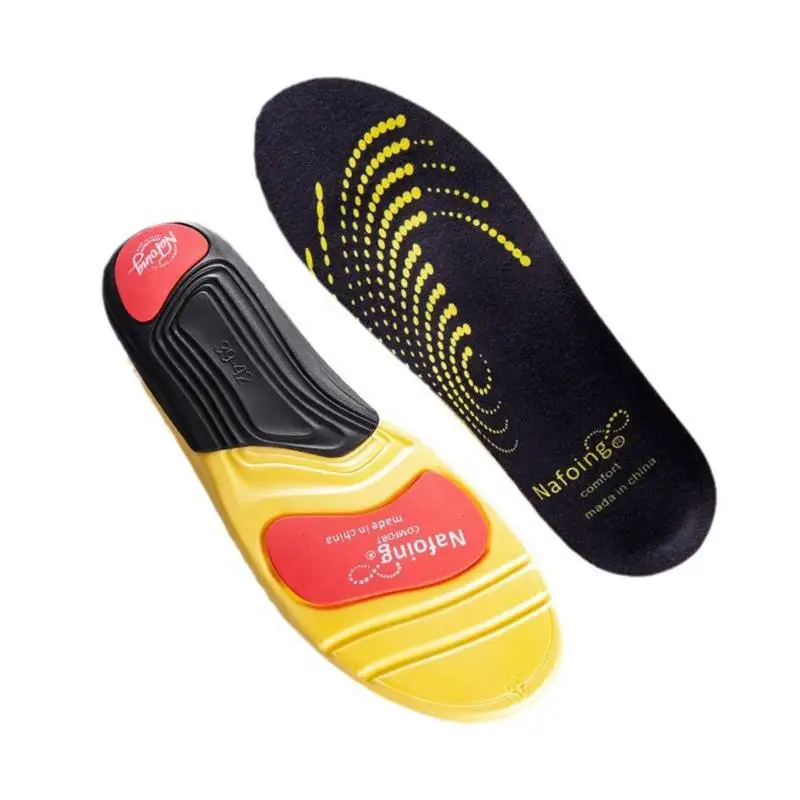 Orthopädische Einlegesohlen für Füße, stoßdämpfende Einlegesohlen für Sportschuhe, Fußgewölbestütze, Einlagen für Plantarfasziitis, geeignet für Männer und Frauen. – Detail 5