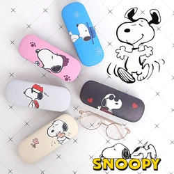 Snoopy Cartoon Eyeglasses Case Simple Hard Leather Kid Reading Eyewear Protector Glasses Holder Men Women Sunglasses Cartoon Box