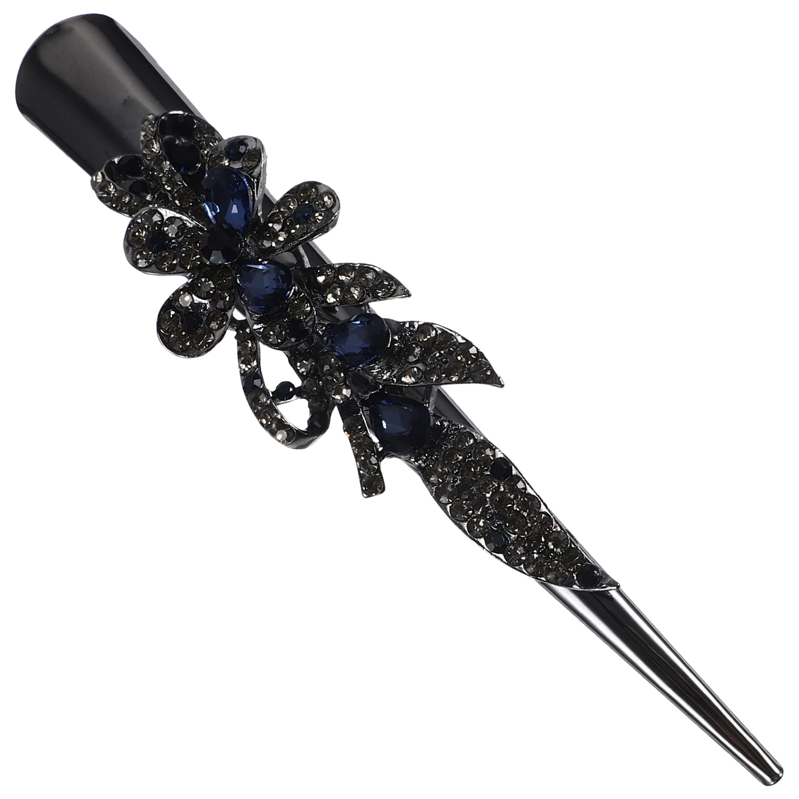 مشبك شعر معدني منقار البط من حجر الراين، إكسسوارات شعر مزخرفة بنمط عتيق للنساء والفتيات وتصفيفة شعر عصرية للحفلات والولائم