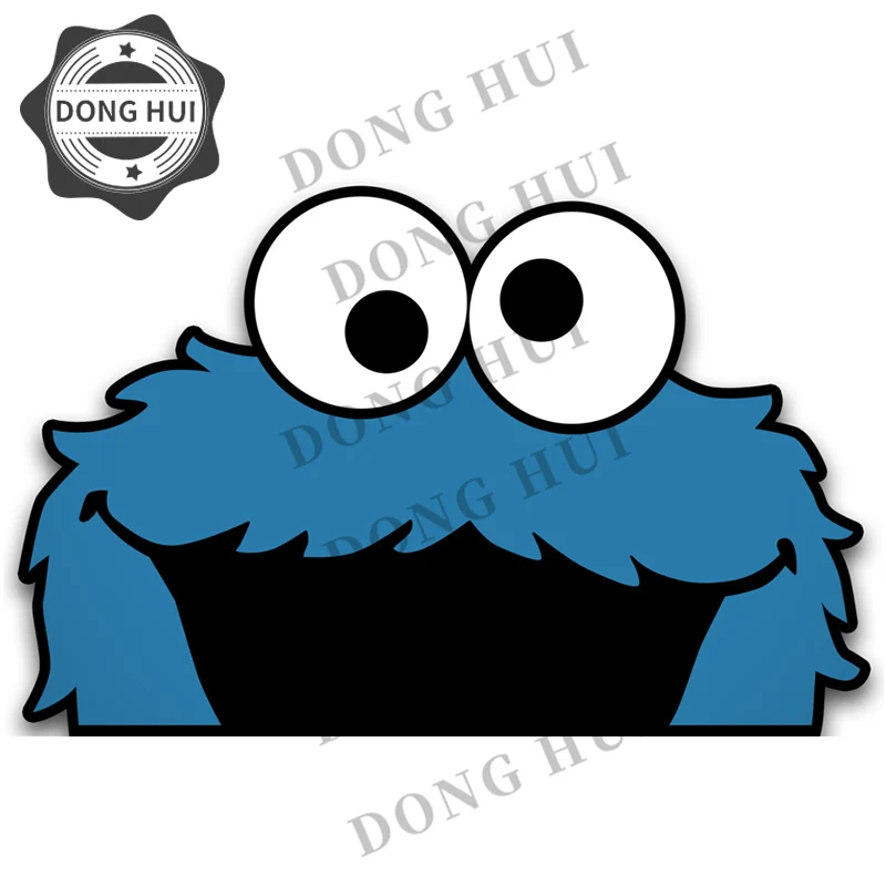 Cookie Monster, Cookie-loving Monster Baby, Car Sticker Motorcycle Trunk Helmet Laptop Skateboard Mug Decal