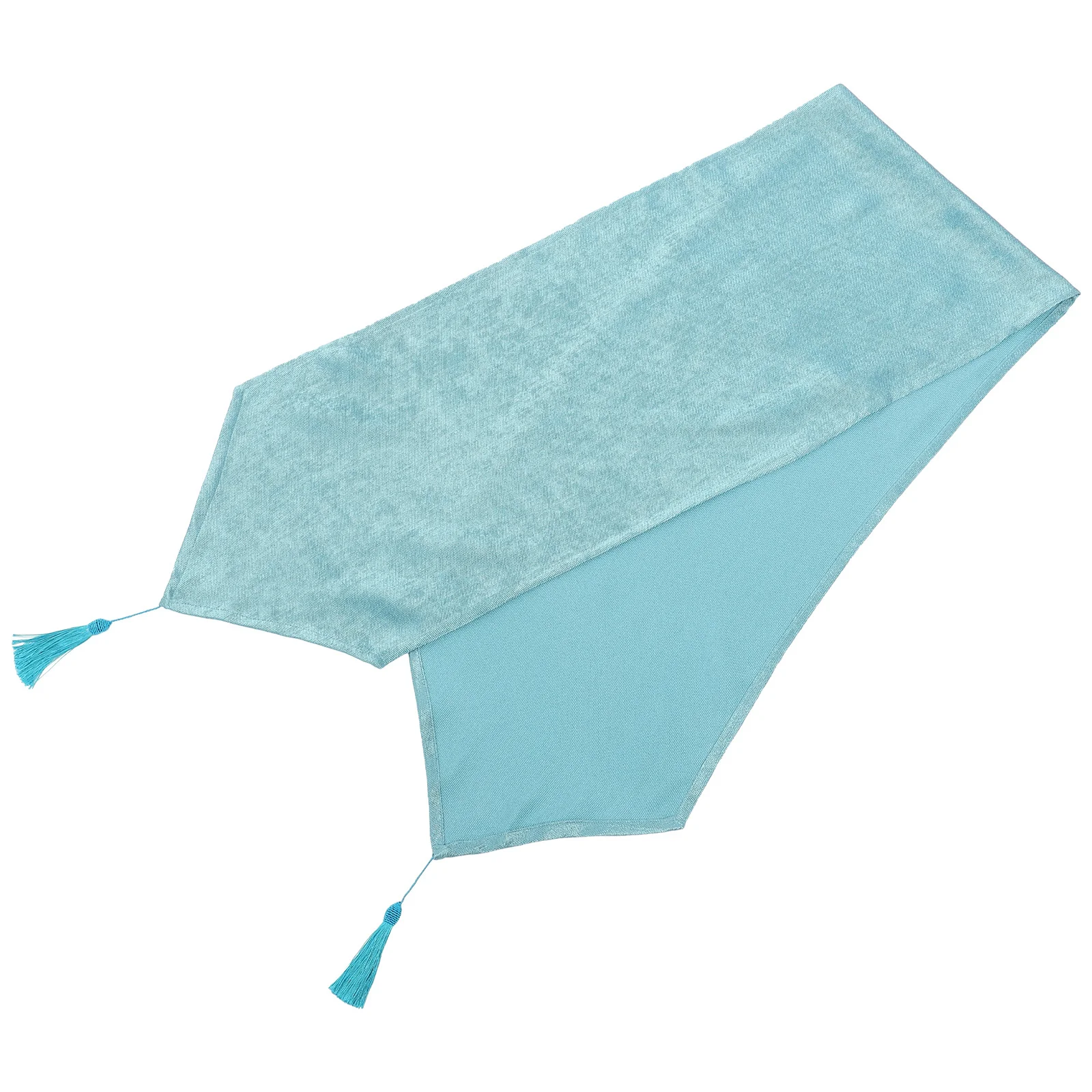 

Long Wide Table Runner Cotton Linen Material Shiny Tassel Ends Simple Stylish Cover for Buffet Coffee Table Banquet Decoration