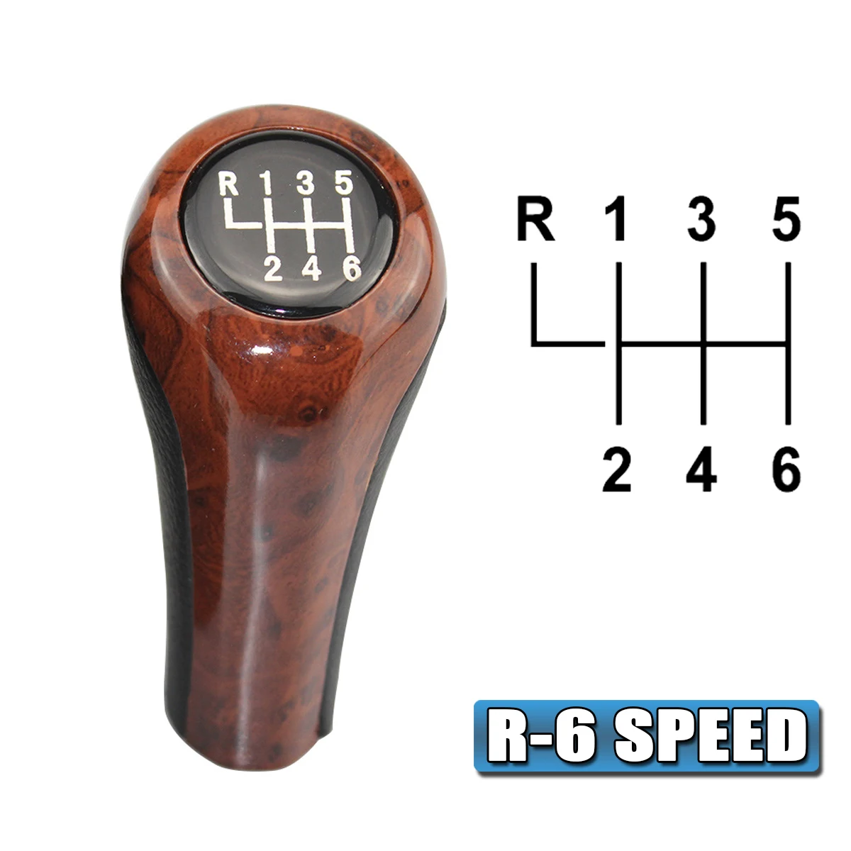 Picture 3: Carbon Fiber Pattern 5/6 Speed Leather Gear Shift Knob Manual for BMW E46 E90 E92 E39 X1 M Car Handle Gearbox Stick Knob