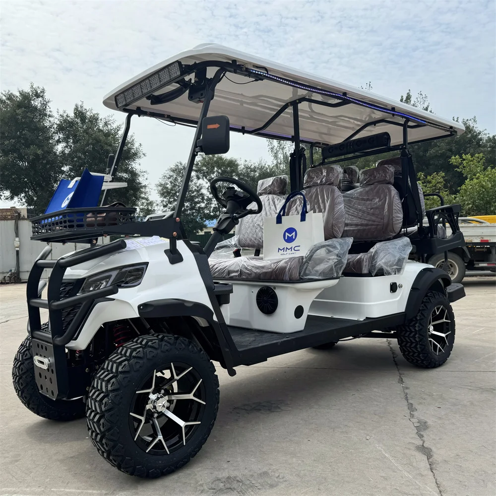 2025 طاقة جديدة 2 4 6 8 مقاعد مخصصة 48/60/72 فولت بطارية أيون الليثيوم مرتفعة على الطرق الوعرة لمشاهدة معالم المدينة حافلة عربة جولف كهربائية