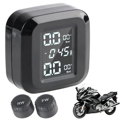 USB Charge High Precision TPMS External Sensors Motorcycle Tire Pressure Sensor Monitor System Auto Security Alarm Wireless