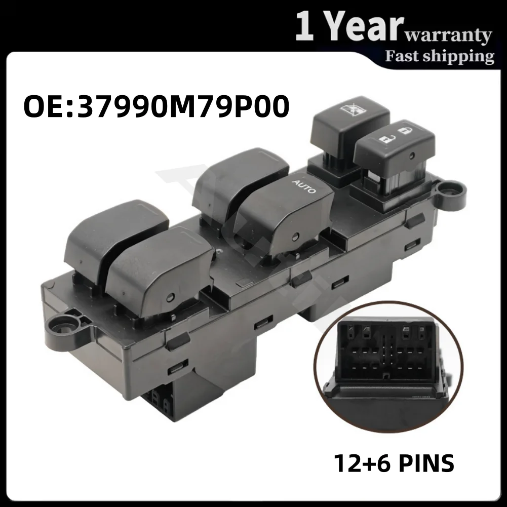 

For Suzuki Alivio Car Accessories 37990M79P00 RHD Power Window Master Switch 12+6 Pin Electric Glass Lifter Control Button