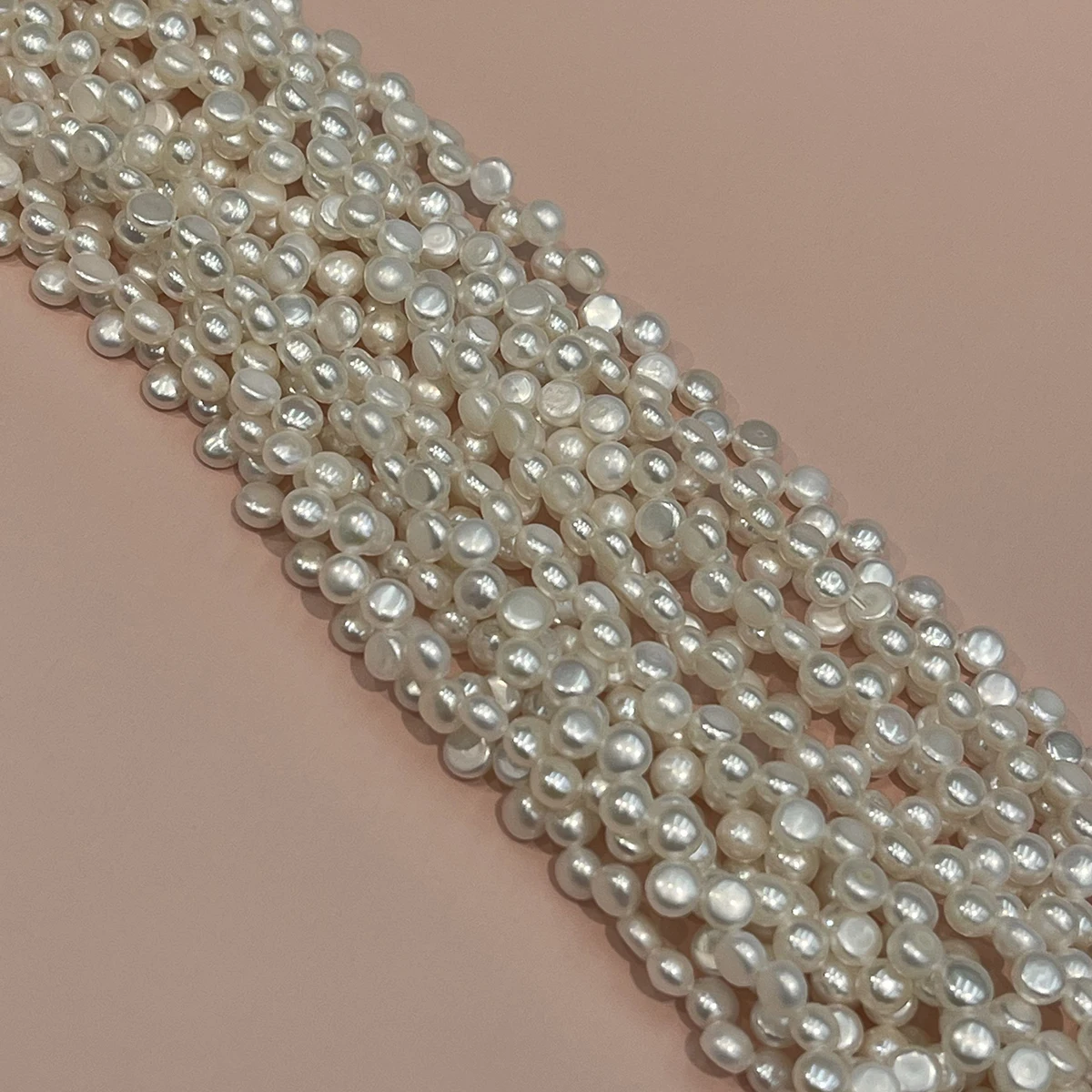 DIY-Perlen, natürliche Süßwasserperlen, 5–6 mm, zum Basteln von Schmuck, für DIY-Halsketten, Armbänder, Ketten und Ohrringe. – Detail 4