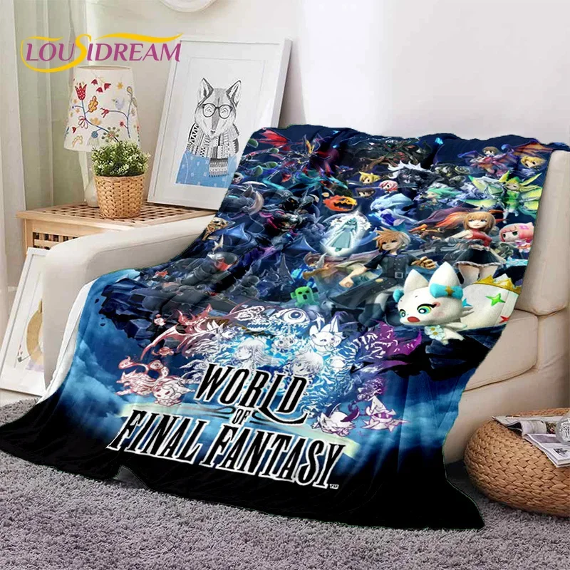 

Final Fantasy Series Games Soft Flannel Blanket for Beds Bedroom Sofa Picnic,Throw Blanket for Cover Outdoor Leisure Nap Gift