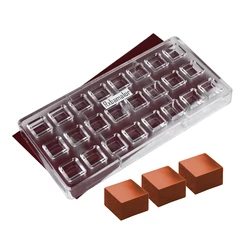 Polycarbonate Chocolate Molds Nuggets Cube Shape Tray Confectionery Baking Candy Bonbons Moulds Pastry Tools Acrylic Utensils