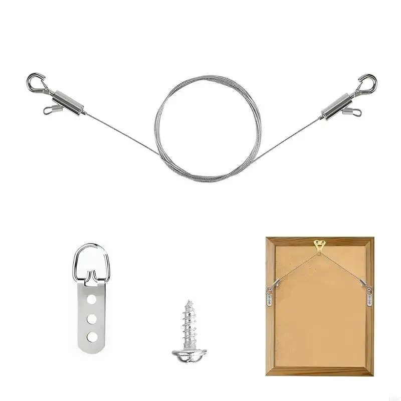 H58C Professional Art Work System Hanging Sistema da 50 libbre Set fili in acciaio Include gancio anelli per opere