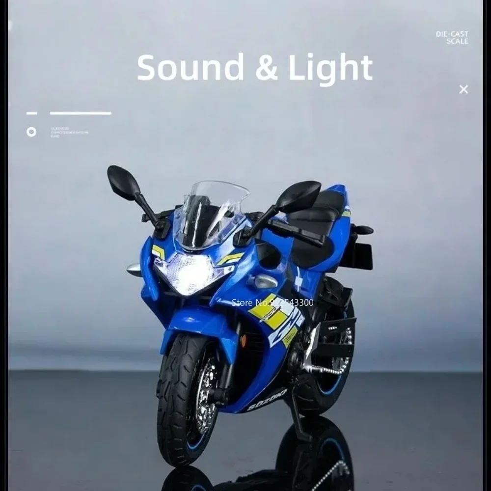 1/12 SUZUKI GSX-250SR Motorcycle Model Toys Alloy Diecast Racing Motor with Sound Light Scale Model Motorcycle Kids Toy Gifts