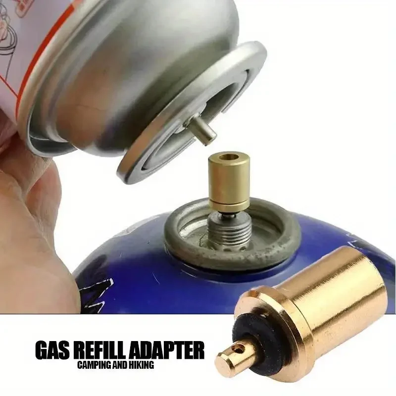 1PC Inflation Valve Adapter Butane Gas Refill Adapter Inflatable Head for Outdoor Camping Stove Mini Cylinder Burner with Valve