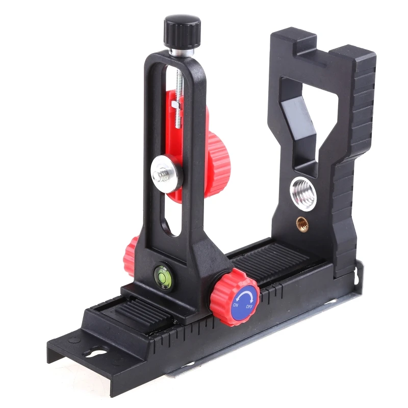 Adjustable Strong Magnetic  Laser Level Bracket Wall Mounted L-Bracket with Clip Holder Hanger 1/4