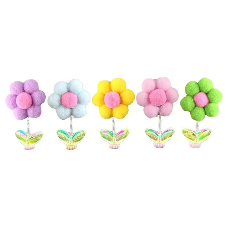 

Flower Car Dashboard Decorations 5Pcs Table Ornaments Funny And Cute Decorations Plush Flowers Car Decoration For Women And Men