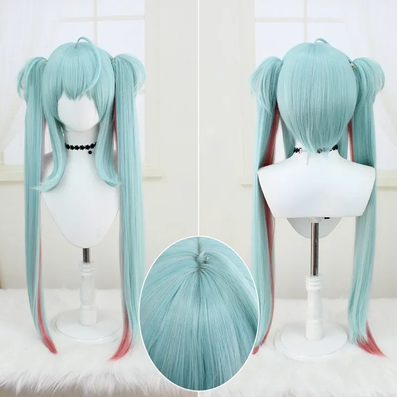 

Hatsune Miku x Rascal the Raccoon 100cm Long Straight Anime Cosplay Wigs Fiber Heat Resistant Synthetic Hair + Wig Cap