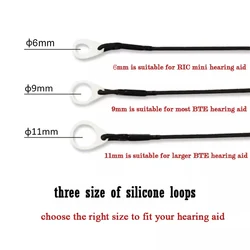 10pcs Hearing Aid Anti Lost Lanyard Silicone BTE Hearing Aid Clip Adaptor Replacement Accessories for Elderly Children Kid