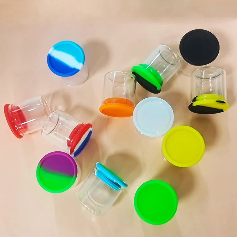 

15ml silicone cap glass bottle storage box spice ingredient bottling travel distribution bottle compact portable