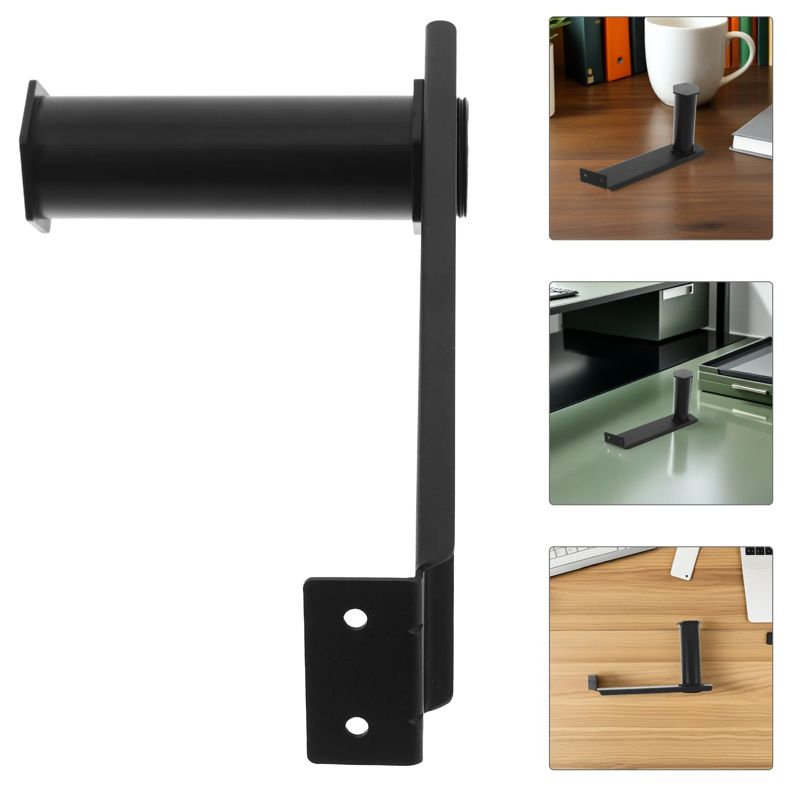 

Black Plastic 3D Printer Filament Rack Rotatable Spool Holder Solid Color Filament Storage Shelf Desktop Printing Supply