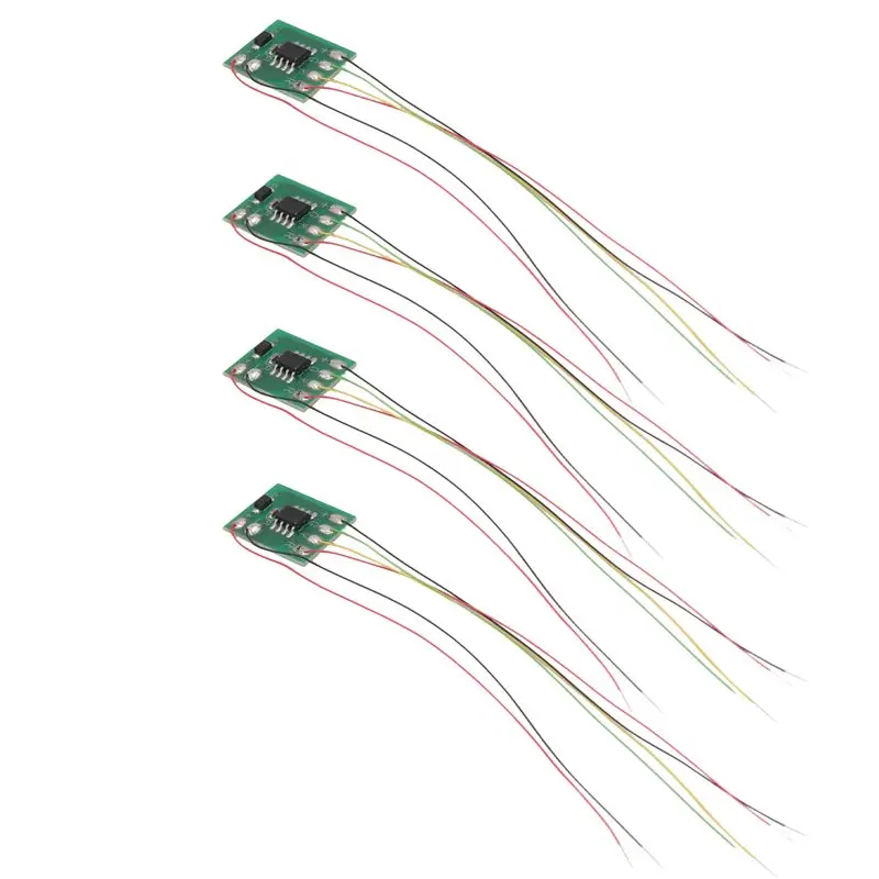 

YSUN-4Pcs DIY Scale Construction Sand Table Model Circuit Board Traffic Light Signal Model HO Scale Train Railway Miniature