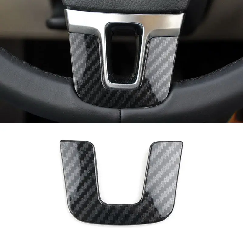 Car Accessories Carbon Fiber Texture Steering Wheel Panel Cover Trim For VW Golf MK6 2009-2013 PASSAT B7 CC Jetta Tiguan Caddy