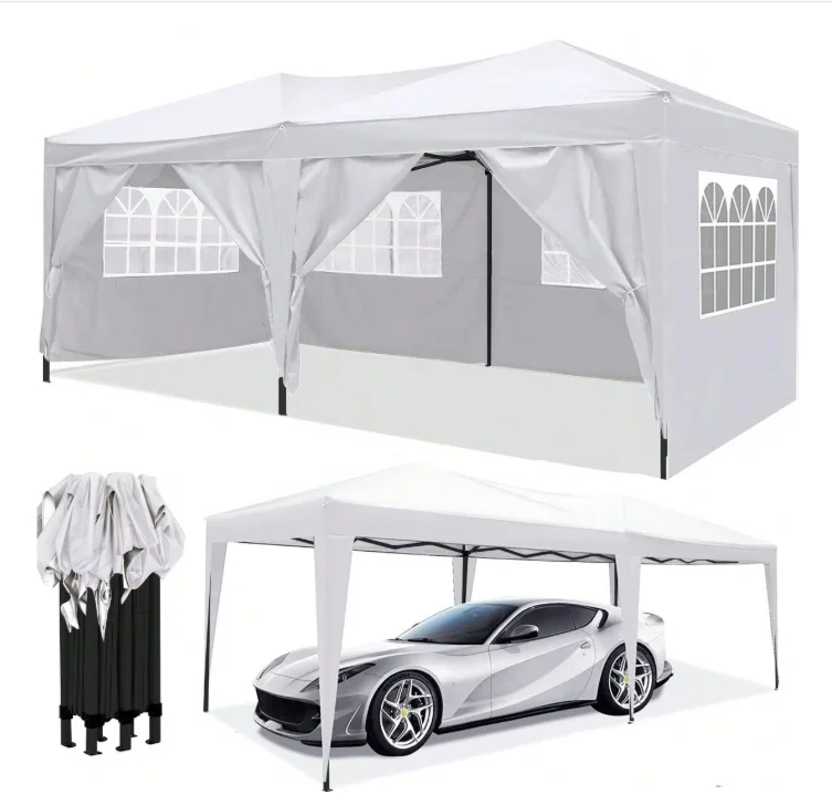 

10x20 Pop up Canopy Tent with Removable Sidewalls Waterproof Commercial Instant Shelter