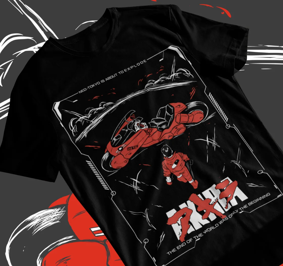 AKIRA T-Shirt Manga Anime Kaneda Tetsuo Katsuhiro Otomo Neo Tokyo Soft Tee