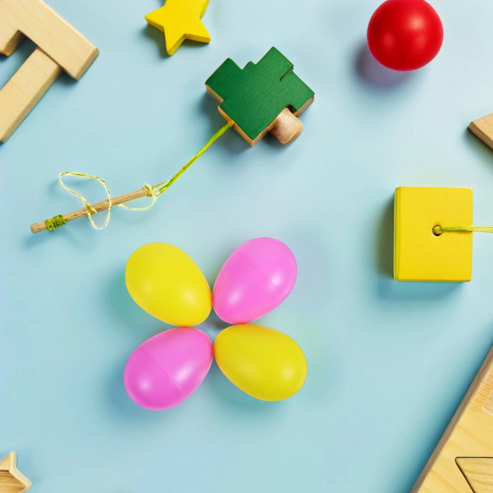 4Pcs Colorful Plastic Percussion Eggs Kids Musical Instruments Toddler Sensory Early Education Shaking Eggs Preschool Dance