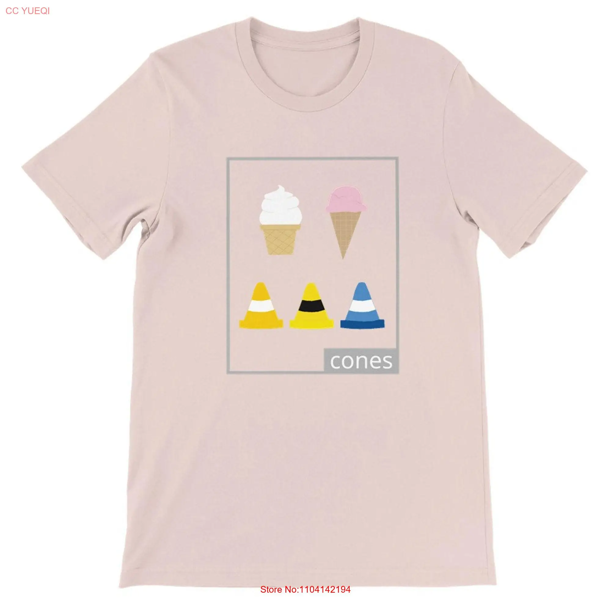 Cone detection T shirt Ice Cream Cones Traffic Top Dataset graphic tee funny long or short sleeves