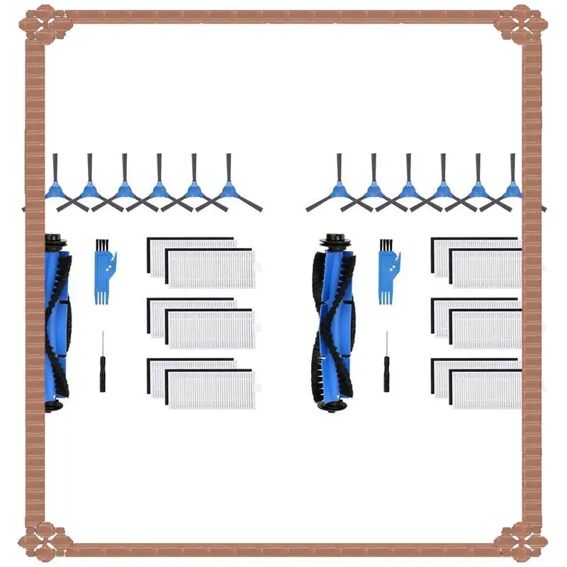 24-Hour Delivery 2 Set Replacement Parts Main Brush Side Brushes Filter For Kyvol Cybovac E20, E30, E31 Robot A