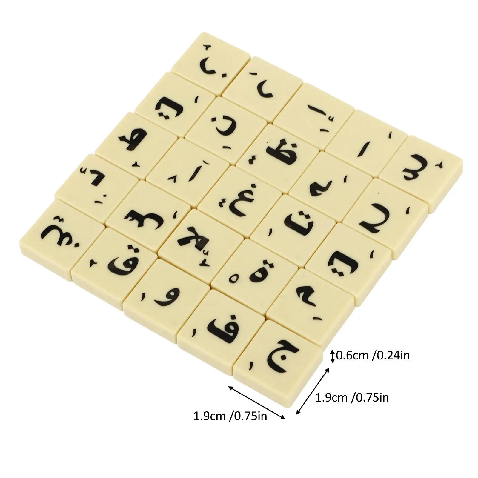 Arabic Letter Chess Set - Durable PS Material with Clear Patterns for Leisure Play