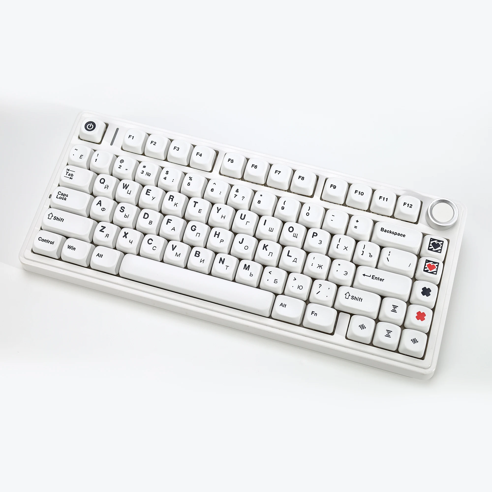 KBDiy Rosyjskie Japońskie Keycapy GMK Minimal White Theme PBT Retro Keycapy Cherry MX Switches Do 60% DIY Klawiatury Mechanicznej Gamingowej — zdjęcie produktu 5