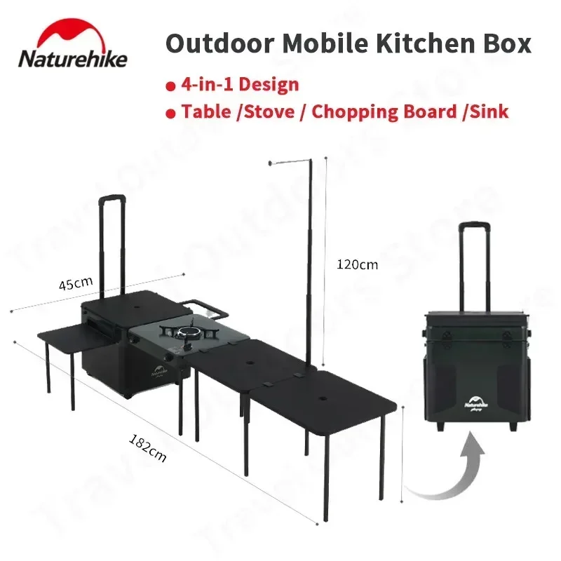 Naturehike IGT Camping Gas Stove Burner Table Box Outdoor Mobile Kitchen Cooking Supplies Foldable Portable High Power 3000W