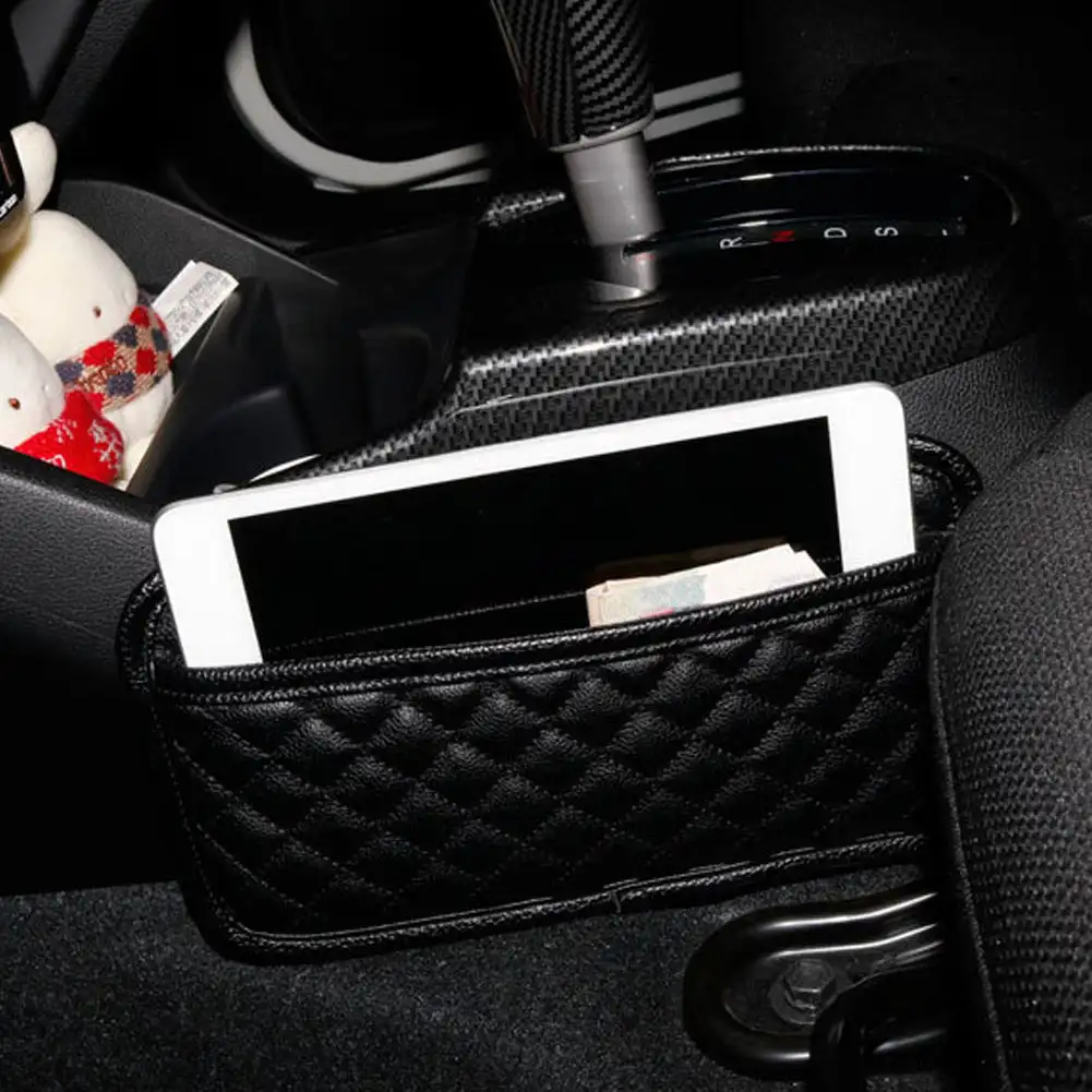 Multifunction Car Organizers Pocket Bags For Car Storage Box Collecting Bag For Cards Phone Key Sticky Pouch In Car Interior