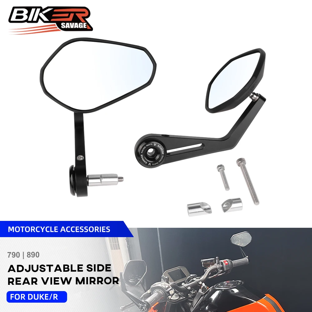 

2025 For 890 DUKE/R Rearview Mirrors Duke/R 790 890 2021-2024 Motorcycle Accessories 360 Degree Adjustable Rear View Mirror Side