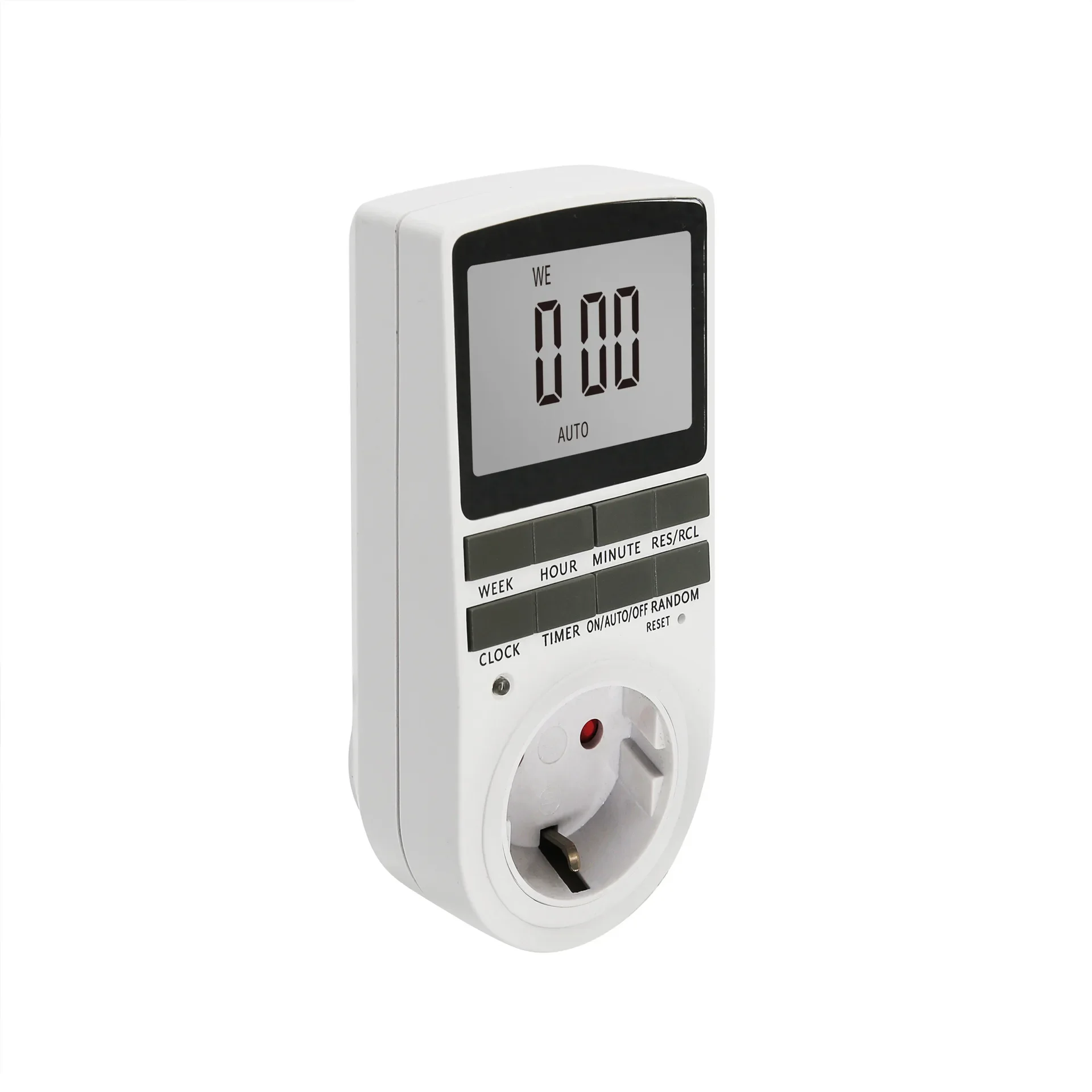 Digital Programmable Timer Socket EU Plug 230V 16A LCD Display Timing Switch with Random Anti-theft Mode Energy Saving Outlet