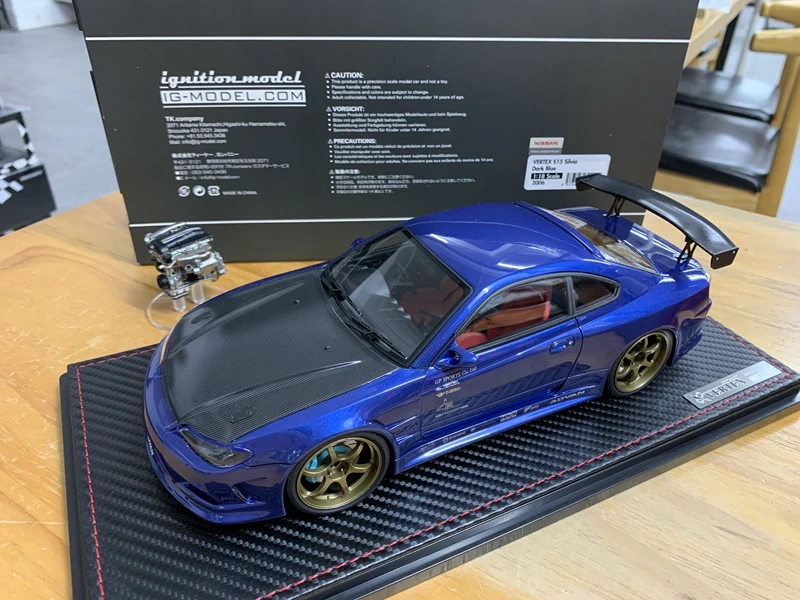 

IG 1:18 For VERTEX S15 SILVIA With Engine JDM Simulation Limited Edition Resin Metal Static Car Model Toy Gift