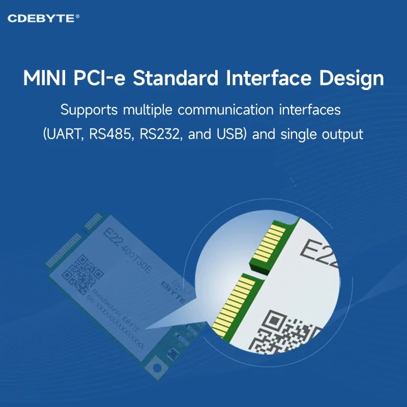 Lora 433mhz 30dbm uart/rs485/rs232/usb drahtloses transceiver modul E22-400T30E ipex 1w 10km netzwerk rssi lbt air wake up