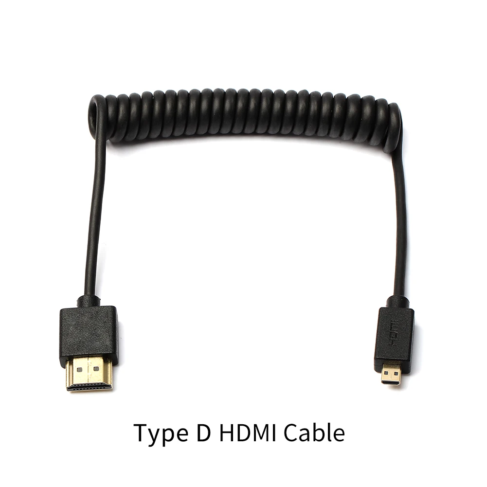 Topcine HDMI A to D Cable for tomos Shinobi Ninja V Monitor and Portkeys BM5 High Speed  Cord Z Cam E2 Coiled   