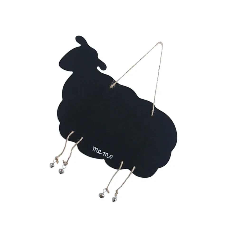 

Erasable Mini Wood Blackboard Hanging Decor Vintage Sheep Sign Chalkboard Pendant Message Board Home Wall Decor Ornament