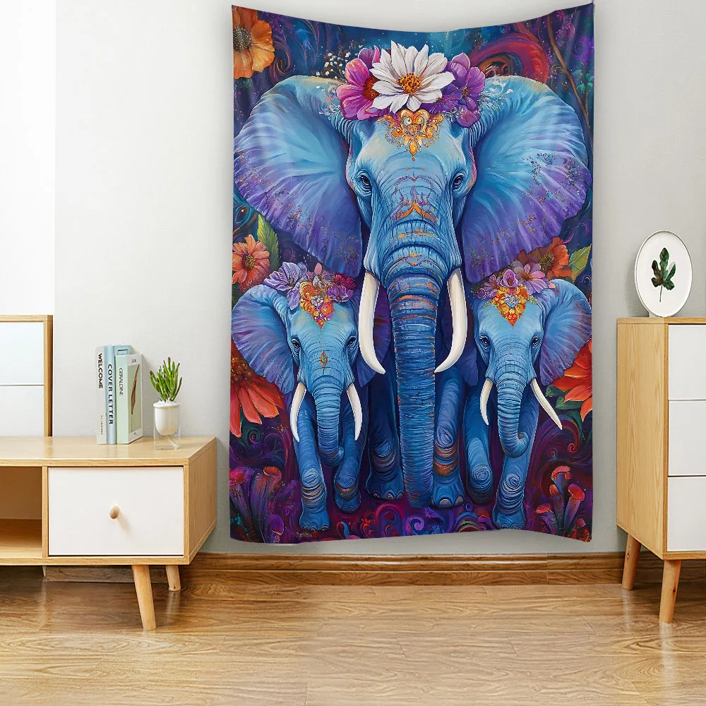 Tapestry for Bedroom Tapestry Clearance Home decoration tapestry, animal forest, flowers birds elephants tigers leopards,