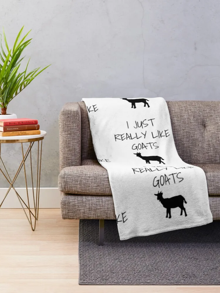 I Just Really Like Goats - Funny goat gift Throw Blanket anime Winter beds Quilt Thin Blankets For Baby Blankets