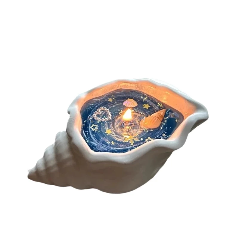 

Conch shell scented candle cup
