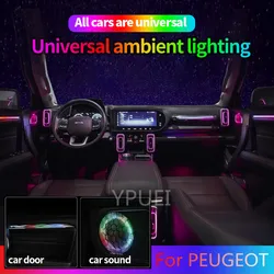 For PEUGEOT 306 307 106 208 308 5008 408 508 4008 2008 213 Color RGB Symphony Car LED  Interior Ambient Light Auto Accessories