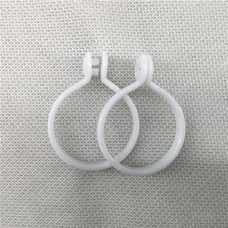 51 pcs Smooth Sliding Plastic 35mm No-Rod Removal Curtain Clips, great for Living Room Drapery, No Rod Removal Needed, White