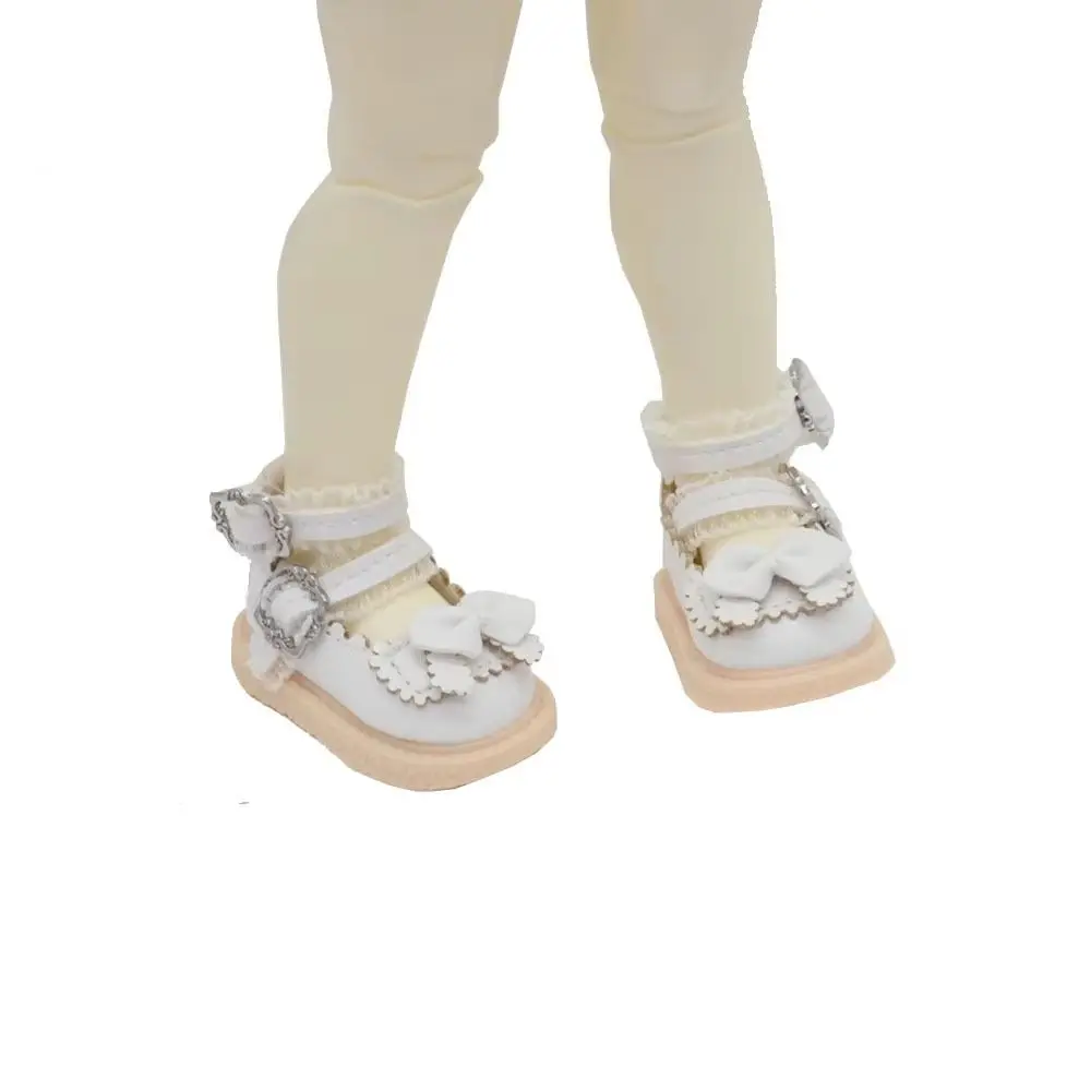 1 زوج أحذية من الجلد 1/6 مقياس بولي أحذية أحذية من الجلد ماري جين أحذية جولة تو 1/6 Bjd أحذية عادية 5 سنتيمتر أحذية رياضية صغيرة