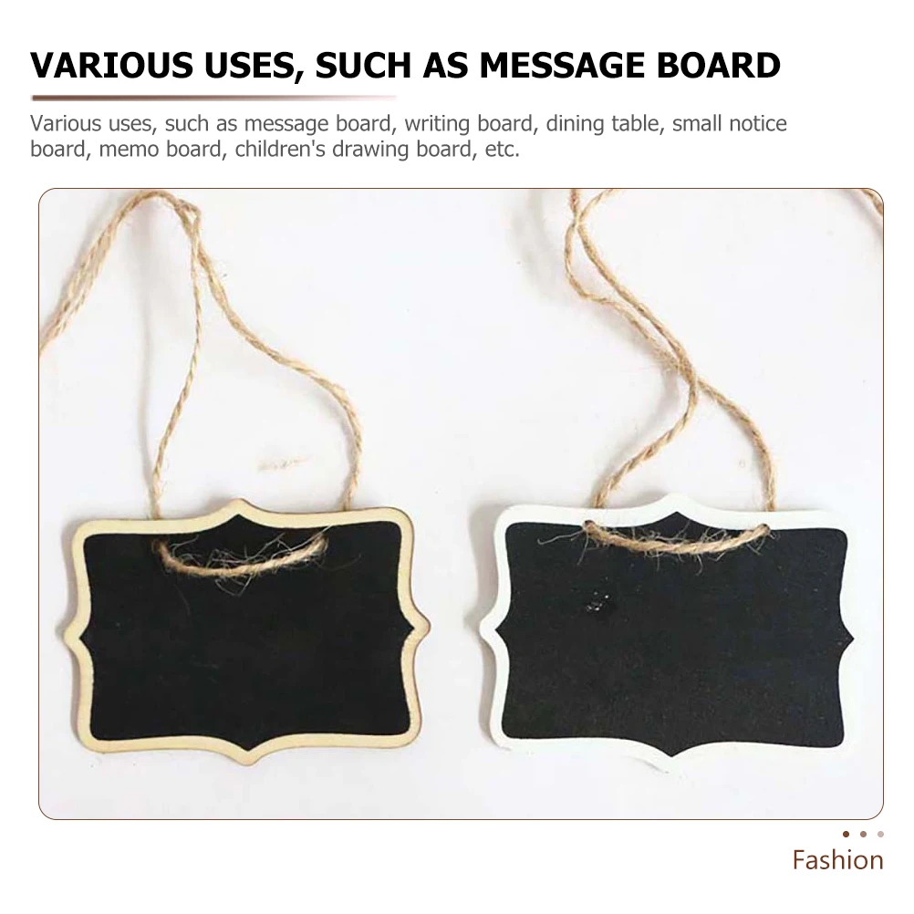 

20 Pcs Wooden Drawing Board Hanging Chalkboard Sign Wedding Small Mini Little Signs for Food Child