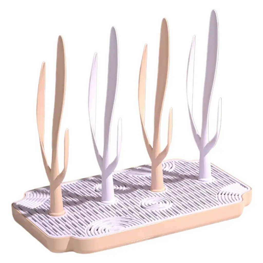 Countertop Bottle Drying Rack for Baby Feeding Supplies Detachable Holder for Nipples and Sippy Cups Quick Dry Storage
