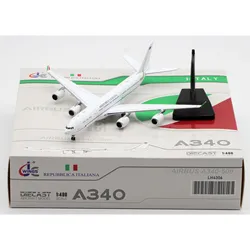 LH4306 Alloy Collectible Plane Gift JC Wings 1:400 Italian Air Force Airbus A340-500 Diecast Aircraft Jet Model I-TALY