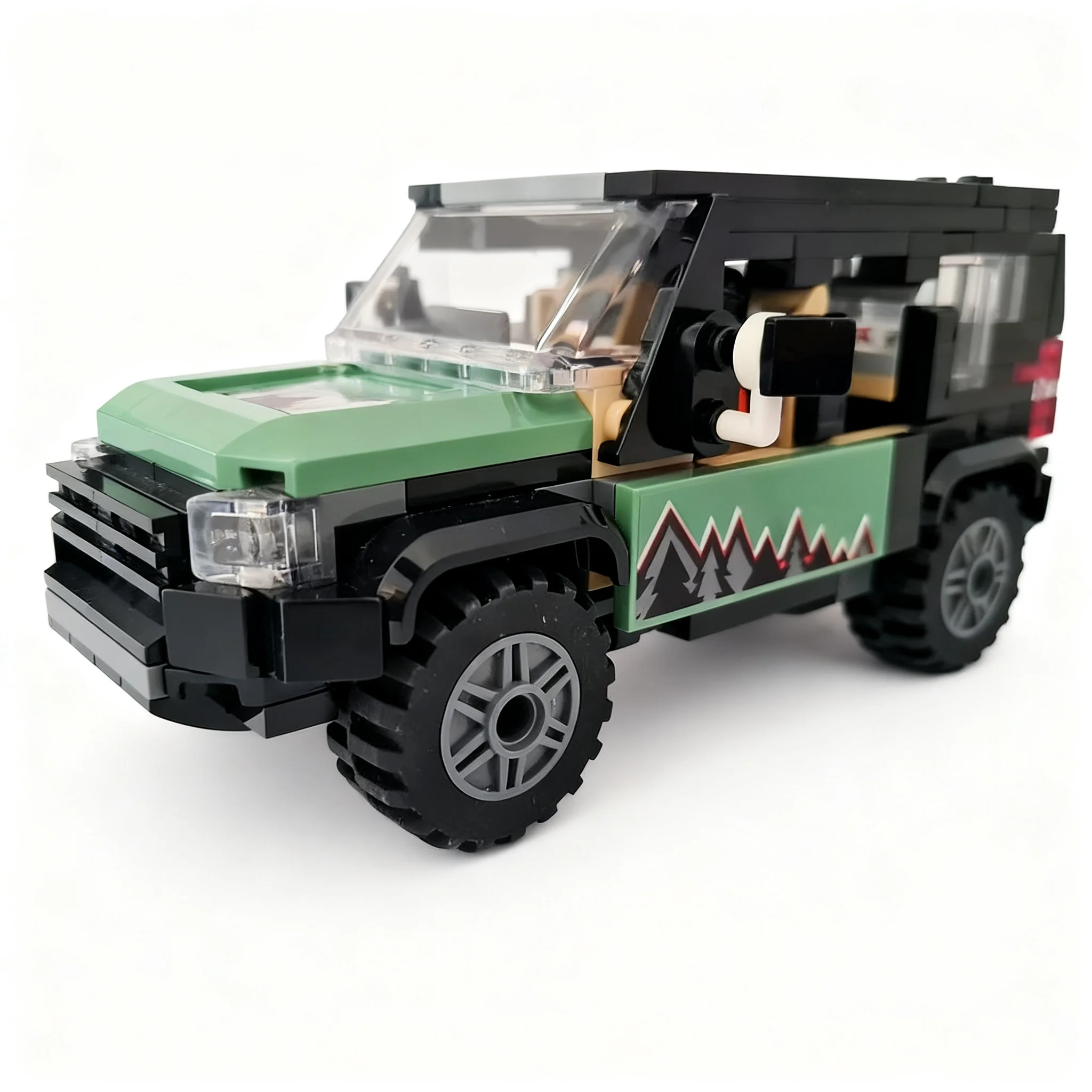 321pcs MOC OFF ROAD SUV Cars Model Building Blocks Display Art Education Idea Creative Collection Craft Assemble Birthday Brick